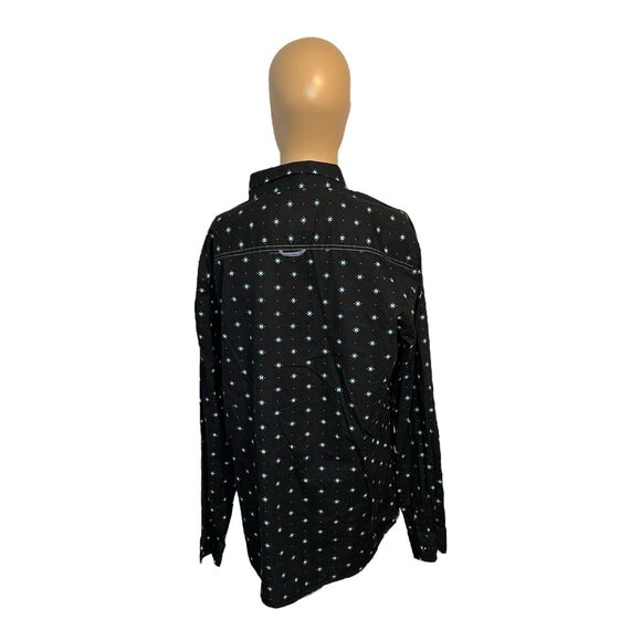 Eighty Eight Men’s Button Down Long Sleeve Shirt Black Blue All Over Print 2XL - Picture 4 of 7